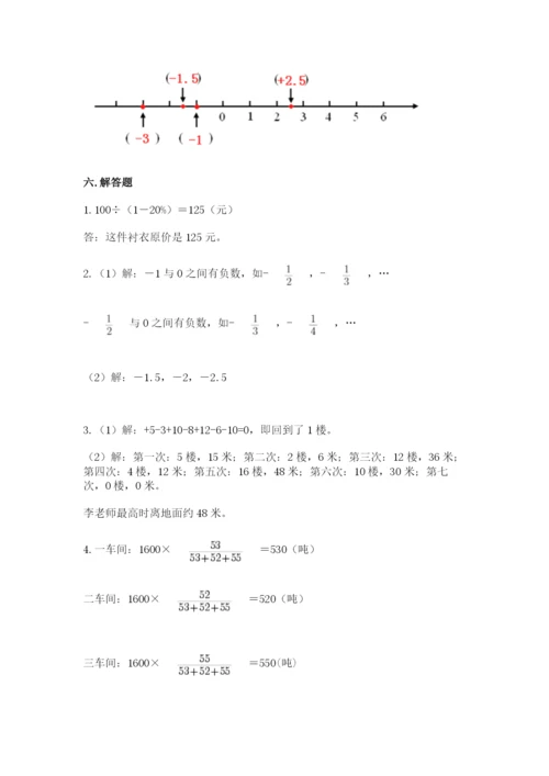 千山区六年级下册数学期末测试卷必考题.docx