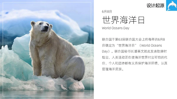 世界海洋日海豚通用PPT模板