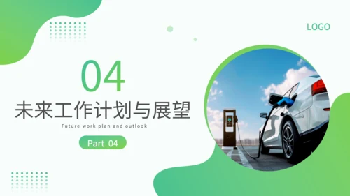 绿色小清新风新能源销售转正述职PPT