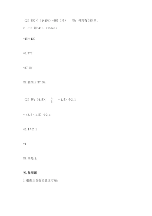 西吉县六年级下册数学期末测试卷（达标题）.docx