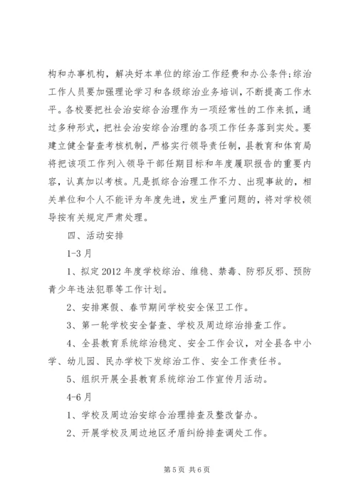 某县教体局关于治理问题工作计划.docx
