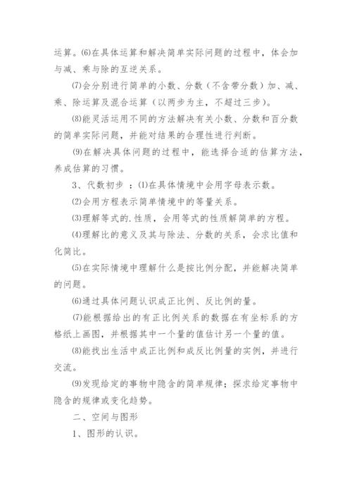 六年级下册数学复习计划.docx