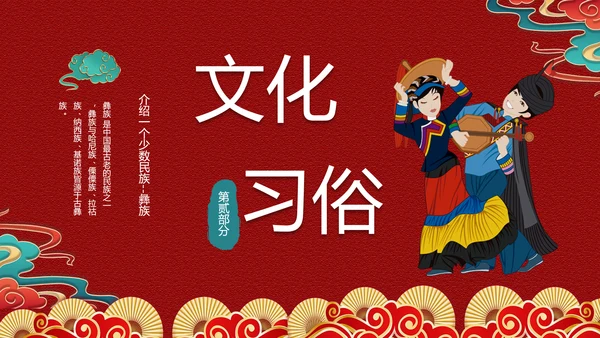 少数民族，彝族介绍PPT模板