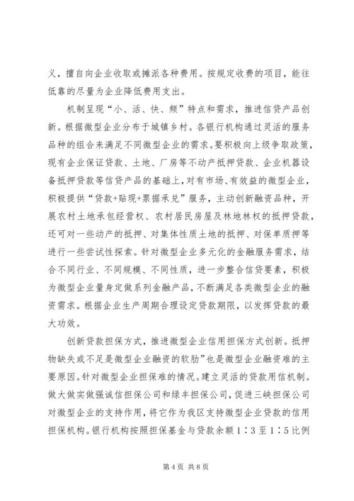 微型企业金融发展工作计划.docx