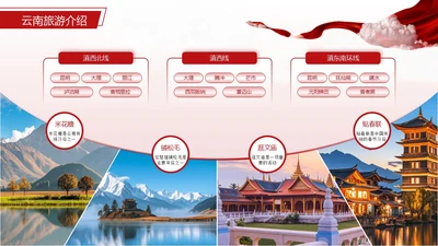 红色商务风多图图文页