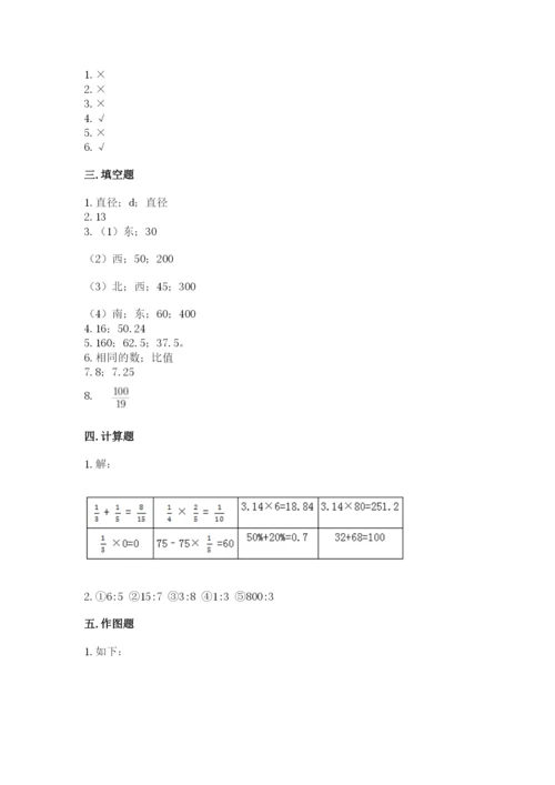 六年级数学上册期末考试卷附答案【实用】.docx