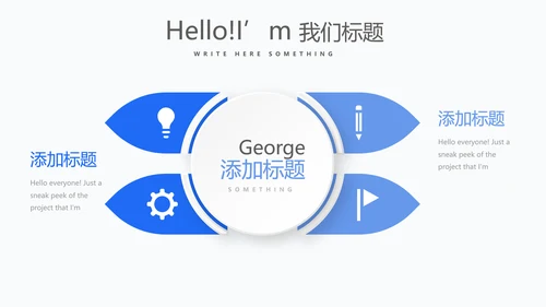 蓝色人力资源工作总结商务通用PPT动态模板