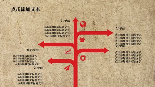 怀旧风红色剪影天安门五四青年节通用PPT模板