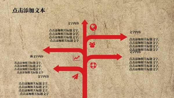 怀旧风红色剪影天安门五四青年节通用PPT模板