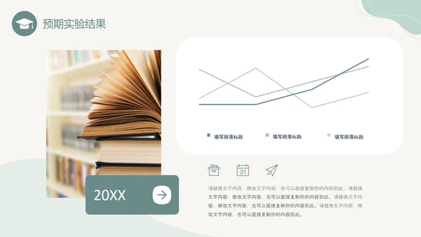 牛油果绿简约形状线条卷边翻书式论文开题报告PPT答辩1