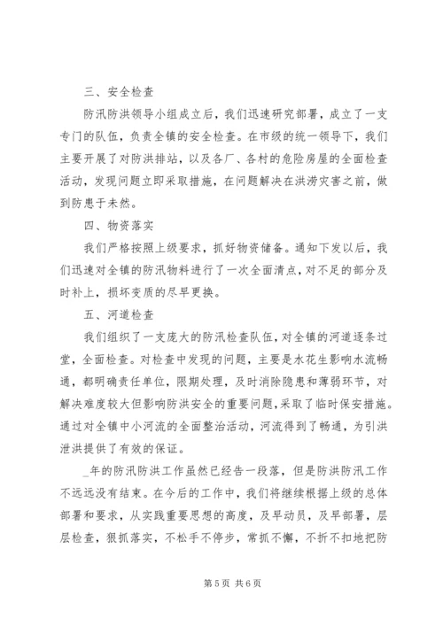 乡镇抗洪防汛情况工作报告.docx