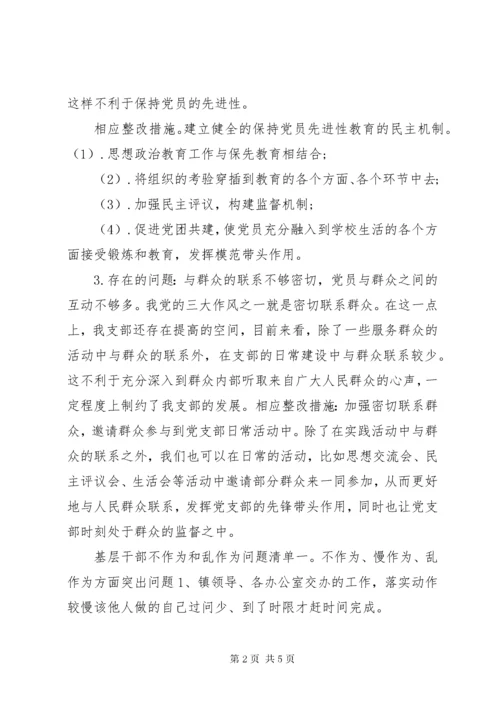 关于党支部问题清单及整改措施.docx