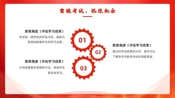 红色简约风期末考动员PPT模板
