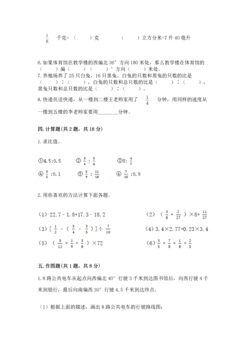 小学数学六年级上册期末考试卷带答案下载.docx