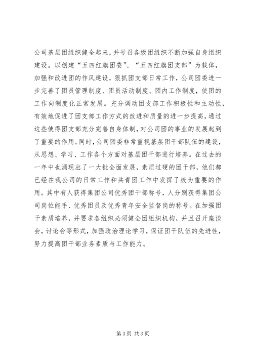 公司五四红旗团委申报材料 (2).docx