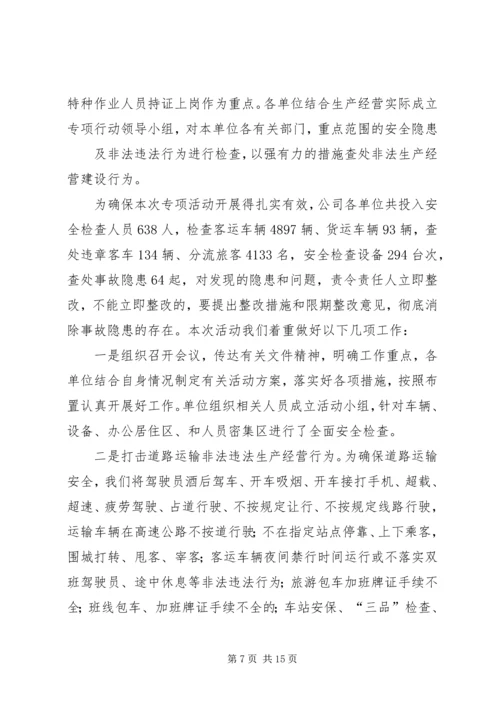 交通运管所打非法违法生产经营工作总结.docx