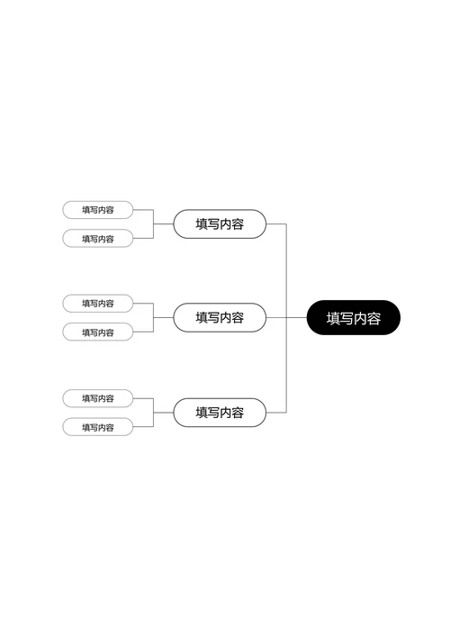 黑白简约横版基础思维导图