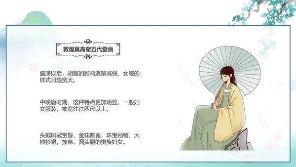 中国传统服饰历史演变过程汉服PPT模板