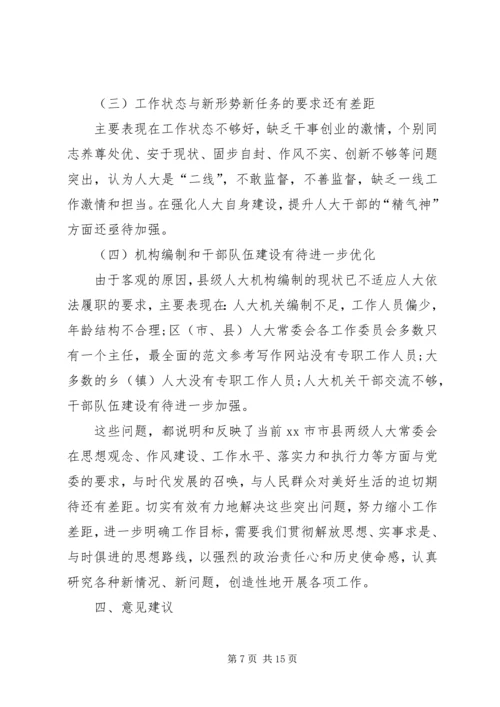 人大常委会对县级人大工作情况调研报告.docx