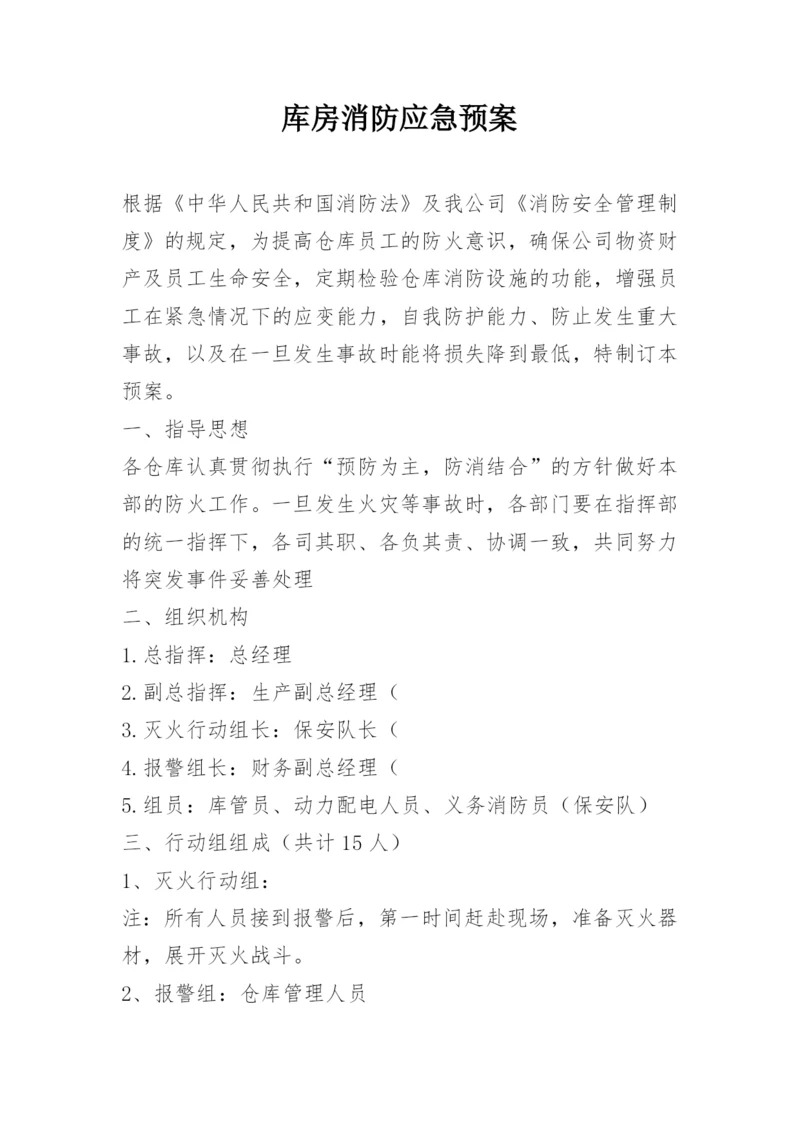 库房消防应急预案.docx