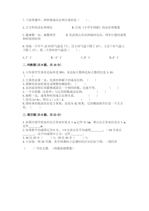 冀教版六年级下册数学 期末检测卷附完整答案【网校专用】.docx