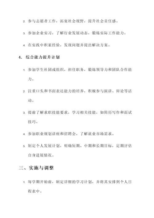 大学学习规划与实践方案