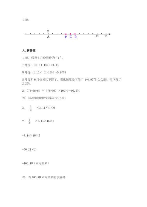 小升初六年级期末试卷及答案参考.docx