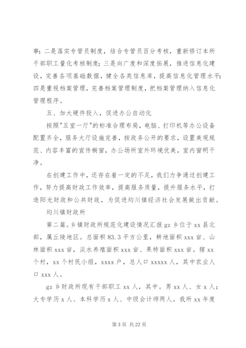 规范化乡镇财政所汇报材料.docx