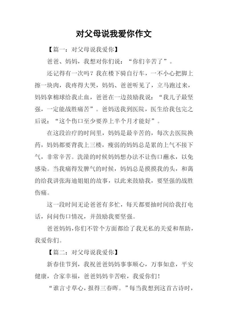 对父母说我爱你作文.docx