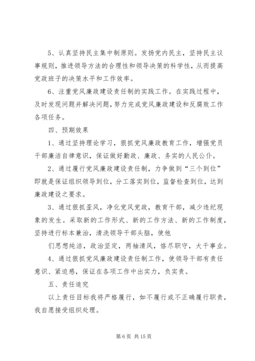 二〇一二年党风廉政建设目标责任书.docx