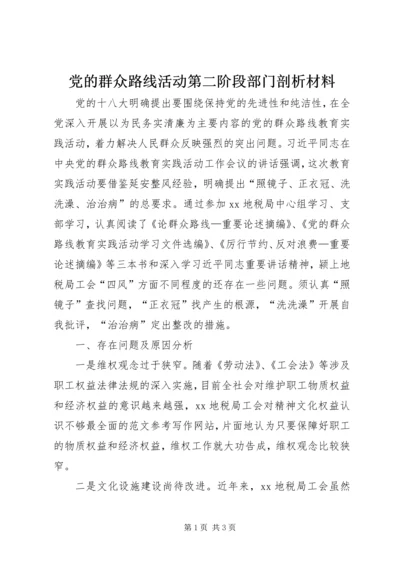 党的群众路线活动第二阶段部门剖析材料.docx