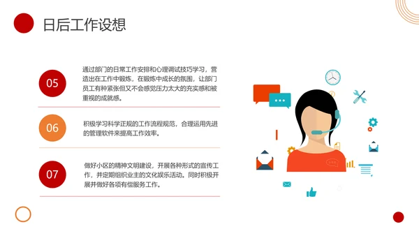 物业客服年终总结PPT模板