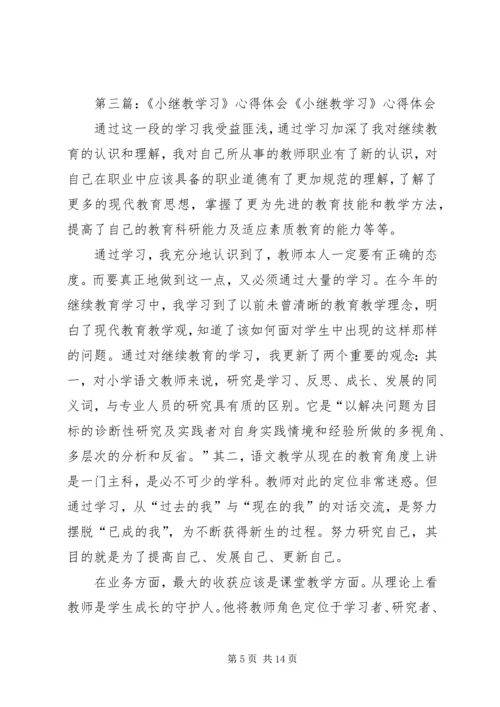 小继教学习心得体会.docx