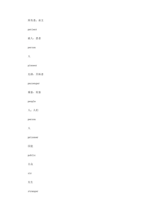 初中英语1600词分类速记表