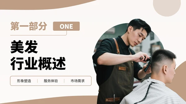 棕色扁平风美发行业发展分析报告