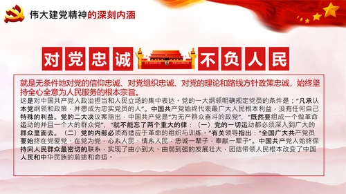 建党100周年七一讲话伟大的建党精神PPT