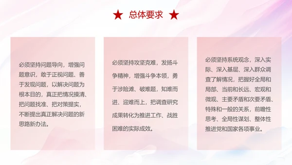 红色简约大气关于在全党大兴调查研究的工作方案主题PPT模板党建