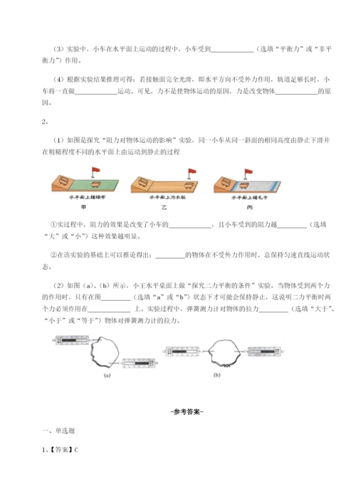 专题对点练习广东深圳市高级中学物理八年级下册期末考试同步训练试题.docx