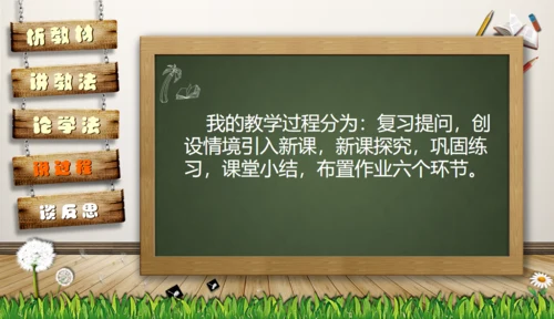 教师说课黑板卡通风格教育教学通用PPT模板