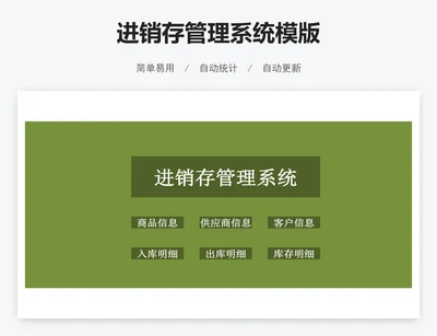 进销存管理系统模版