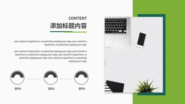 夏天的绿叶二十四节气夏至通用PPT模板