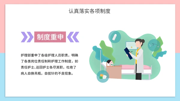 可爱风护士长年终报告PPT模板