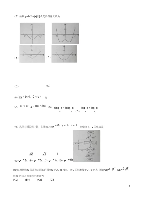 2016年高考全国1卷理科数学试题及答案详解.docx