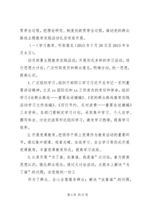 开展党的群众路线教育实践活动实施细则.docx