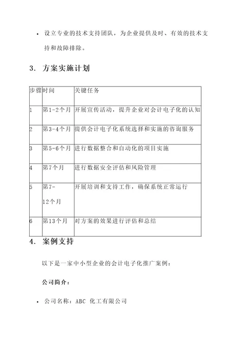 会计电子化推广方案