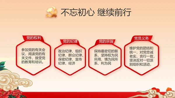 红色党建社区民主生活会学习主题动态PPT模板