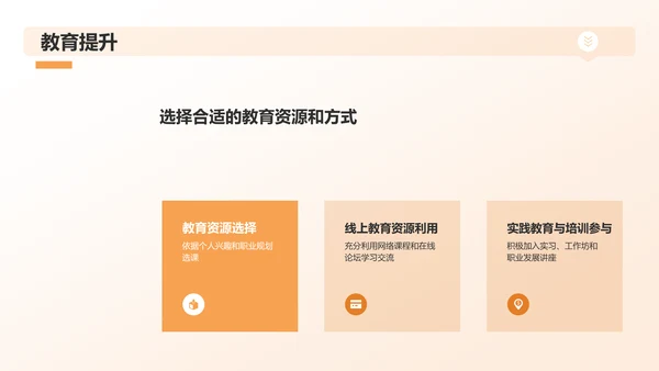 橙黄色大学生职业生涯规划PPT模板