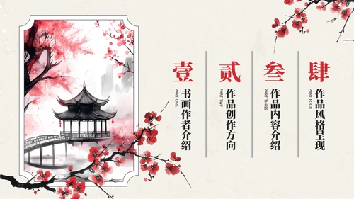 红色中国风通用PPT模板
