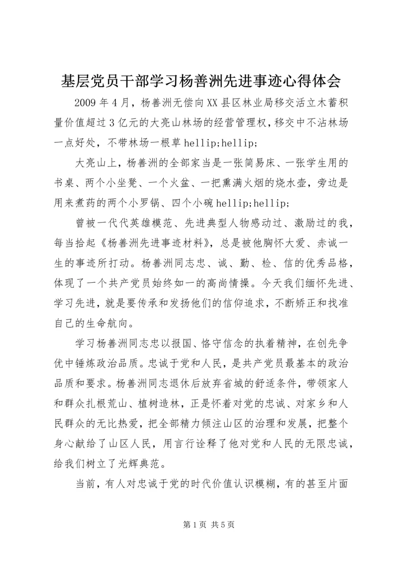 基层党员干部学习杨善洲先进事迹心得体会 (2).docx