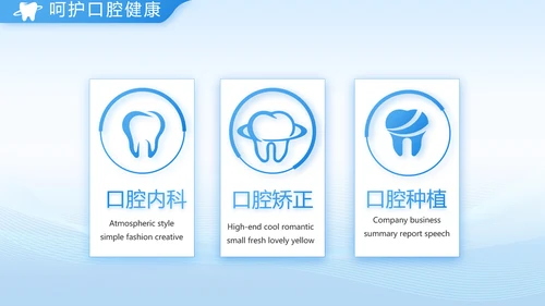 口腔健康守护计划牙科工作总结PPT